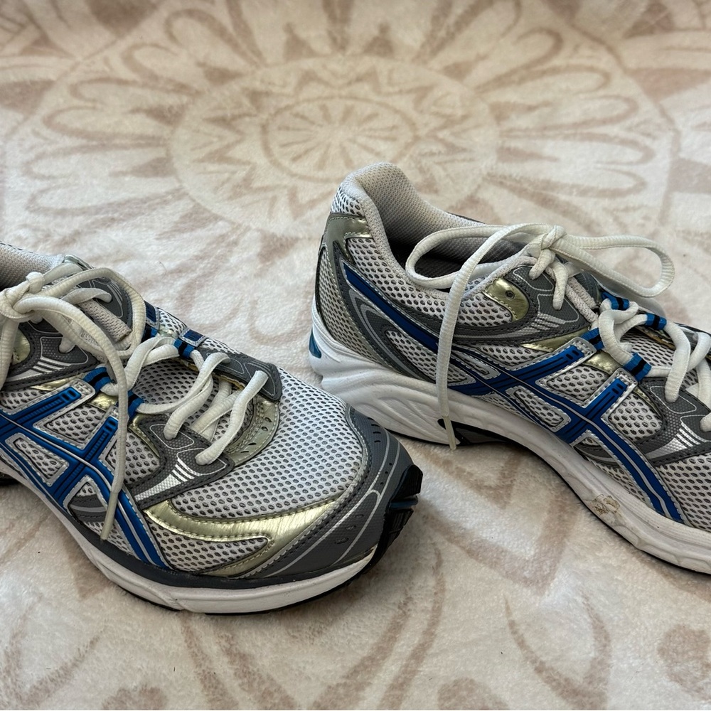 Asics Gel 1140 Sz 6 Women White Blue Running Shoes - Picture 3 of 6